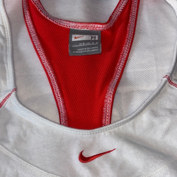 Nike White Tank Top with Red Accents - Picture 7 of 10